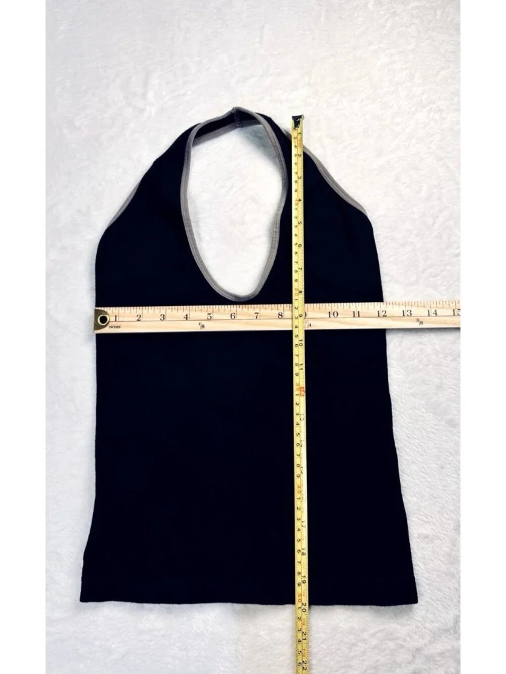 Free People Intimately Black Ribbed Halter Tank Top Fitted Stretch SP Minimalist - Picture 11 of 13